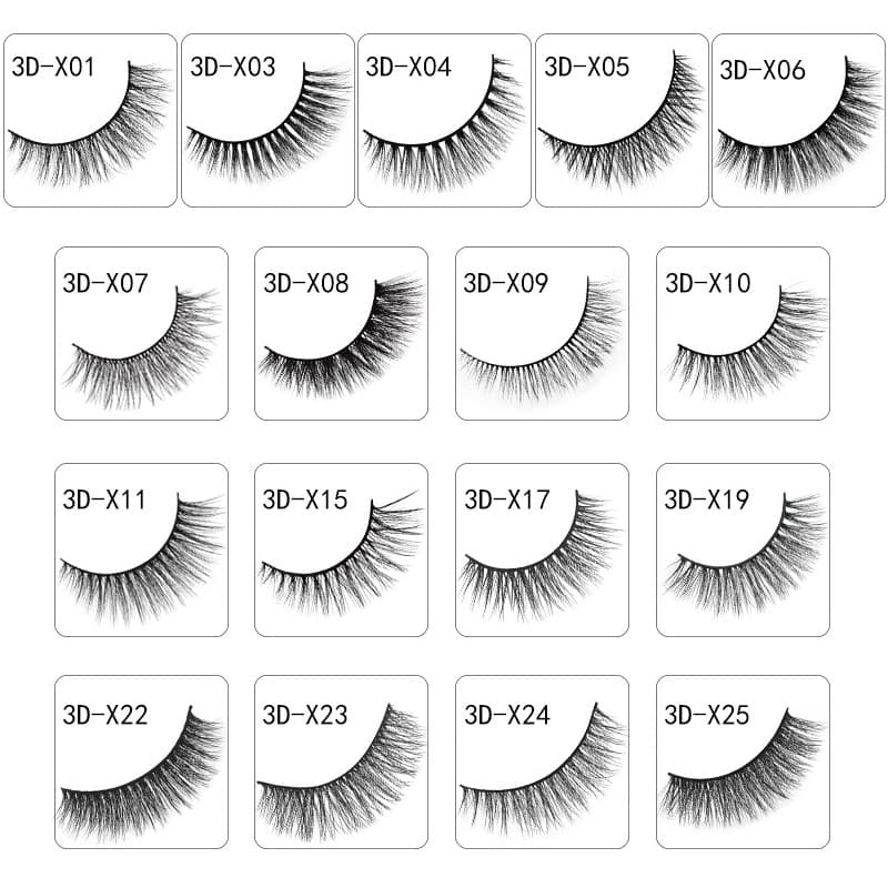 3D Mink Hair Natural Cross Eyelashes 3 Pairs image 12