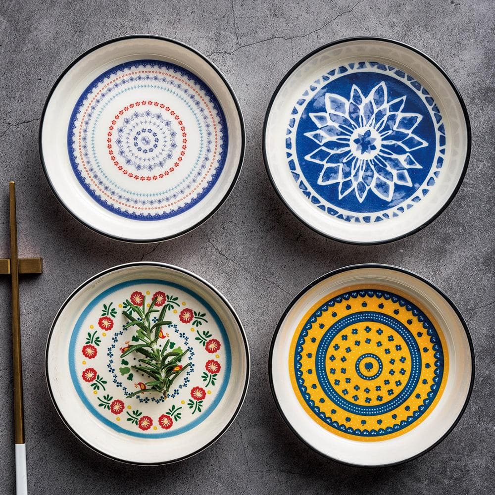 Creative New Bone China Disc Tableware image 4