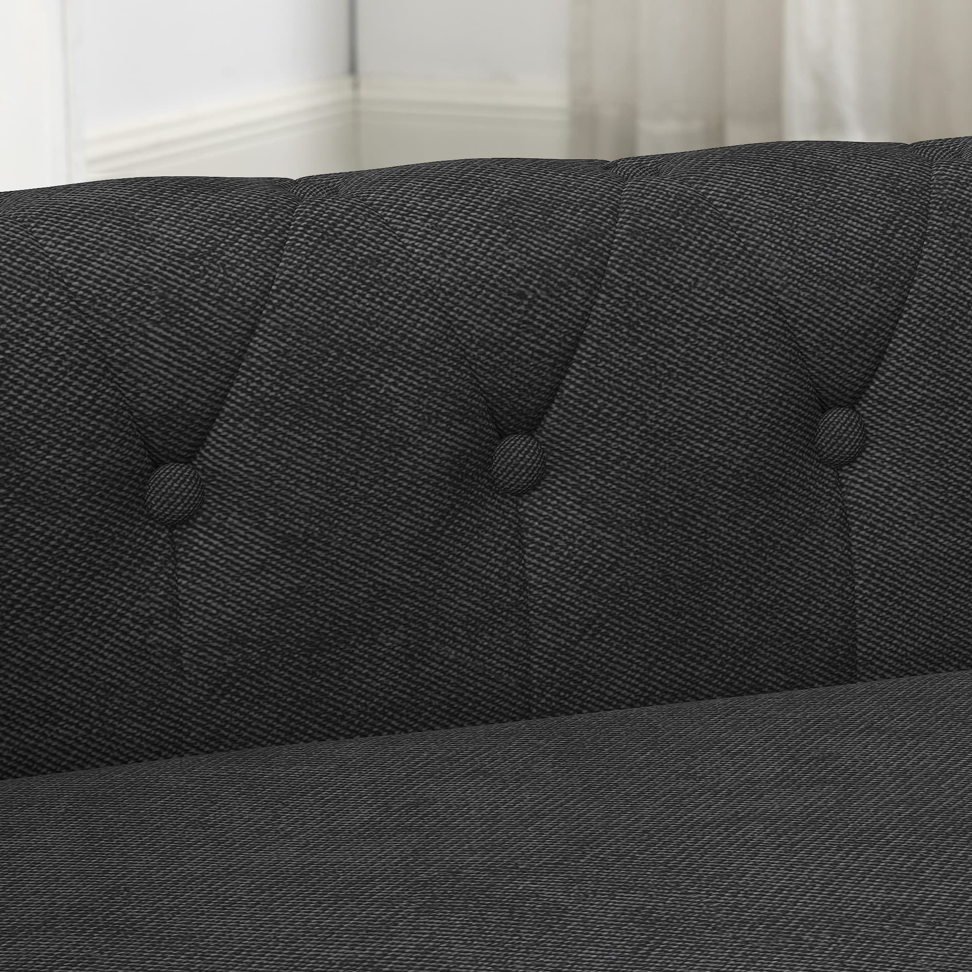 Elegant Rectangular Pet Bed For Small And Medium-sized Dogs, Durable Elevated Dog Sofa Bed, Comfortable Dog Sofa, Modern And Fashionable Linen Fabric Dog Sofa-Black image 5