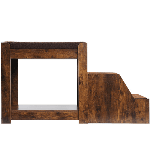Pet Bunk Bed With Removable Step For Dogs And Cats, Multi-Level Bed Window Perch Seat Platform With Cushion And Cat Scratch Pad, Indoor Use image 4