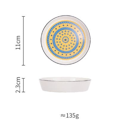 Creative New Bone China Disc Tableware image 6