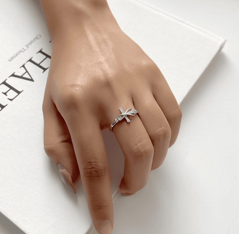 Simple Color Matching Copper Ring Fashion Cross Evil Rings For Women Girl Finger Accessories Party Jewelry Gift image 2