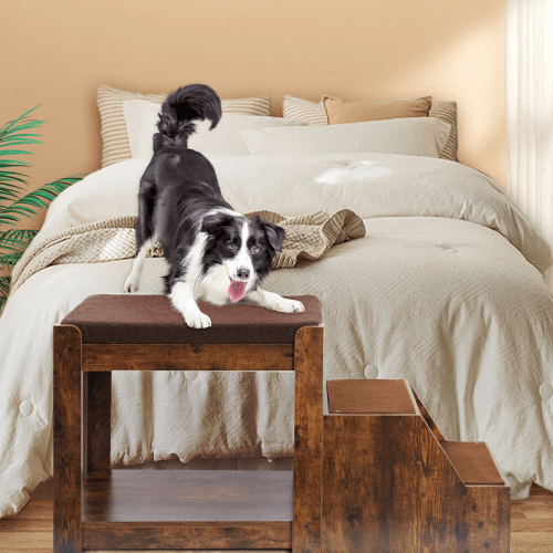 Pet Bunk Bed With Removable Step For Dogs And Cats, Multi-Level Bed Window Perch Seat Platform With Cushion And Cat Scratch Pad, Indoor Use image 3