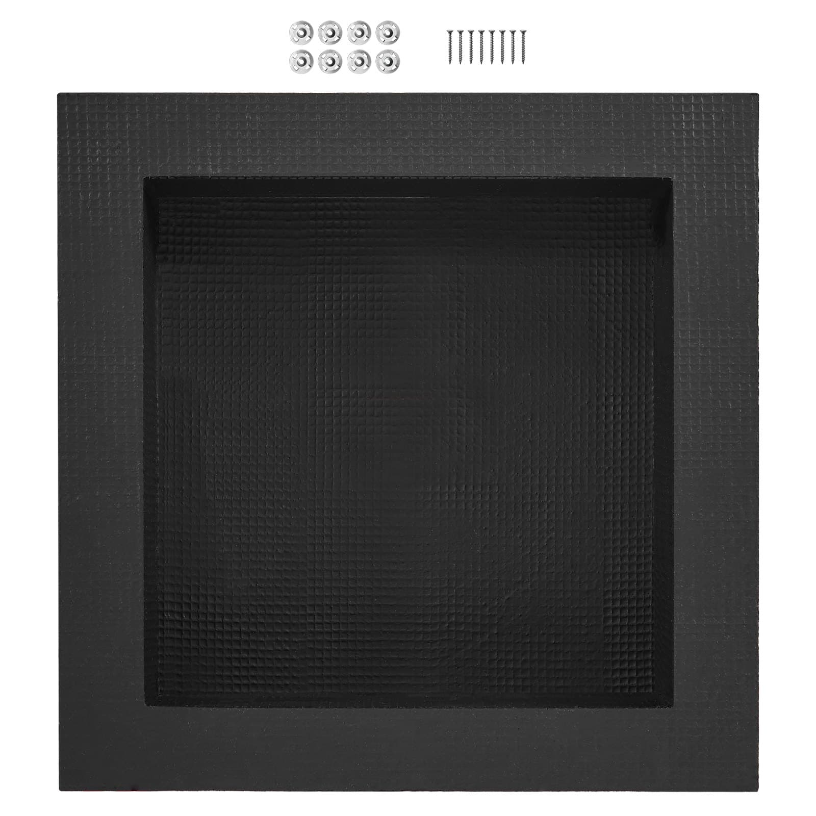 Shower Niche Ready For Tile 16 X 16, Single Shelf Organizer, Square Corners Wall-inserted Niche Recessed, Sealed Protection Modern Soap Storage Niche For Shower Bathroom, Black image 5