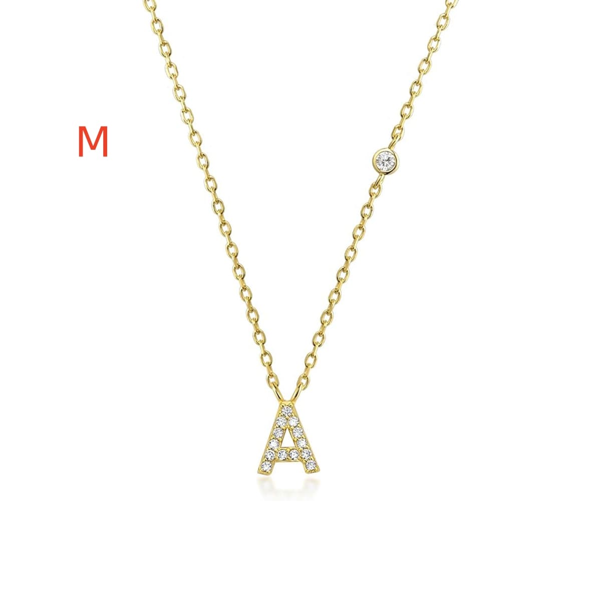 Fashion Jewelry Luxury Gold Color A-Z 26 Letters Necklace CZ Pendant For Women Cute Initials Name Necklace Fashion Party Wedding Jewelry Gift image 21