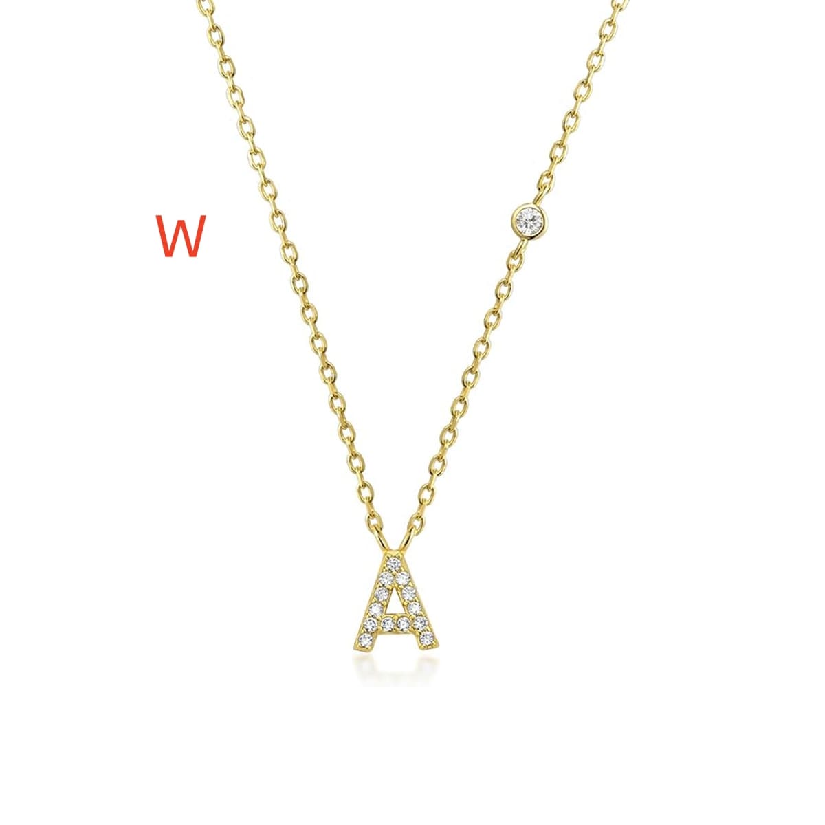 Fashion Jewelry Luxury Gold Color A-Z 26 Letters Necklace CZ Pendant For Women Cute Initials Name Necklace Fashion Party Wedding Jewelry Gift image 5