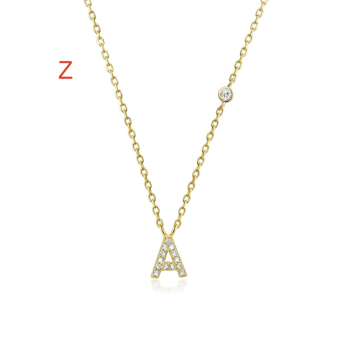 Fashion Jewelry Luxury Gold Color A-Z 26 Letters Necklace CZ Pendant For Women Cute Initials Name Necklace Fashion Party Wedding Jewelry Gift image 35