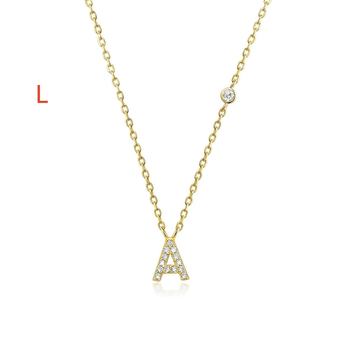 Fashion Jewelry Luxury Gold Color A-Z 26 Letters Necklace CZ Pendant For Women Cute Initials Name Necklace Fashion Party Wedding Jewelry Gift image 37