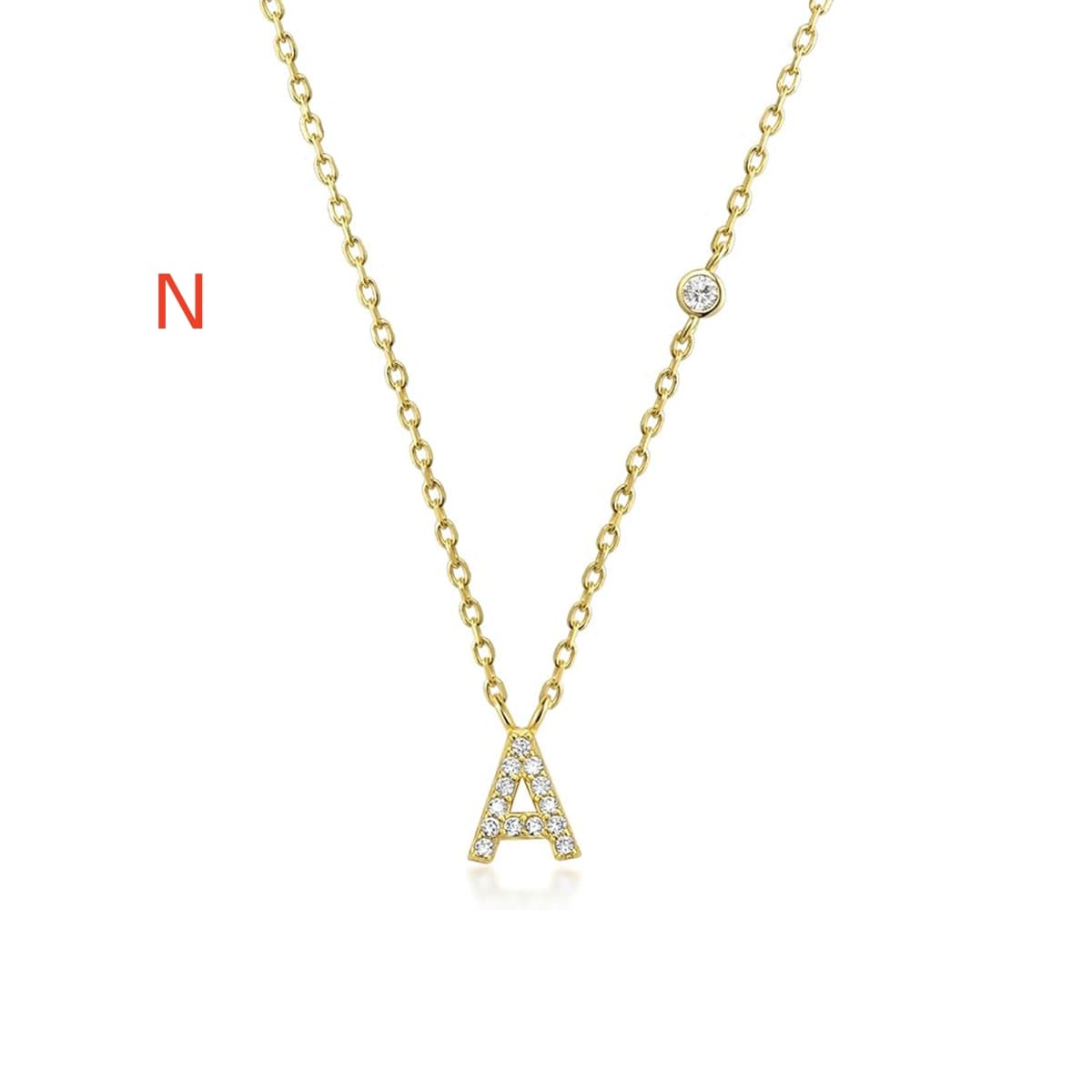 Fashion Jewelry Luxury Gold Color A-Z 26 Letters Necklace CZ Pendant For Women Cute Initials Name Necklace Fashion Party Wedding Jewelry Gift image 36