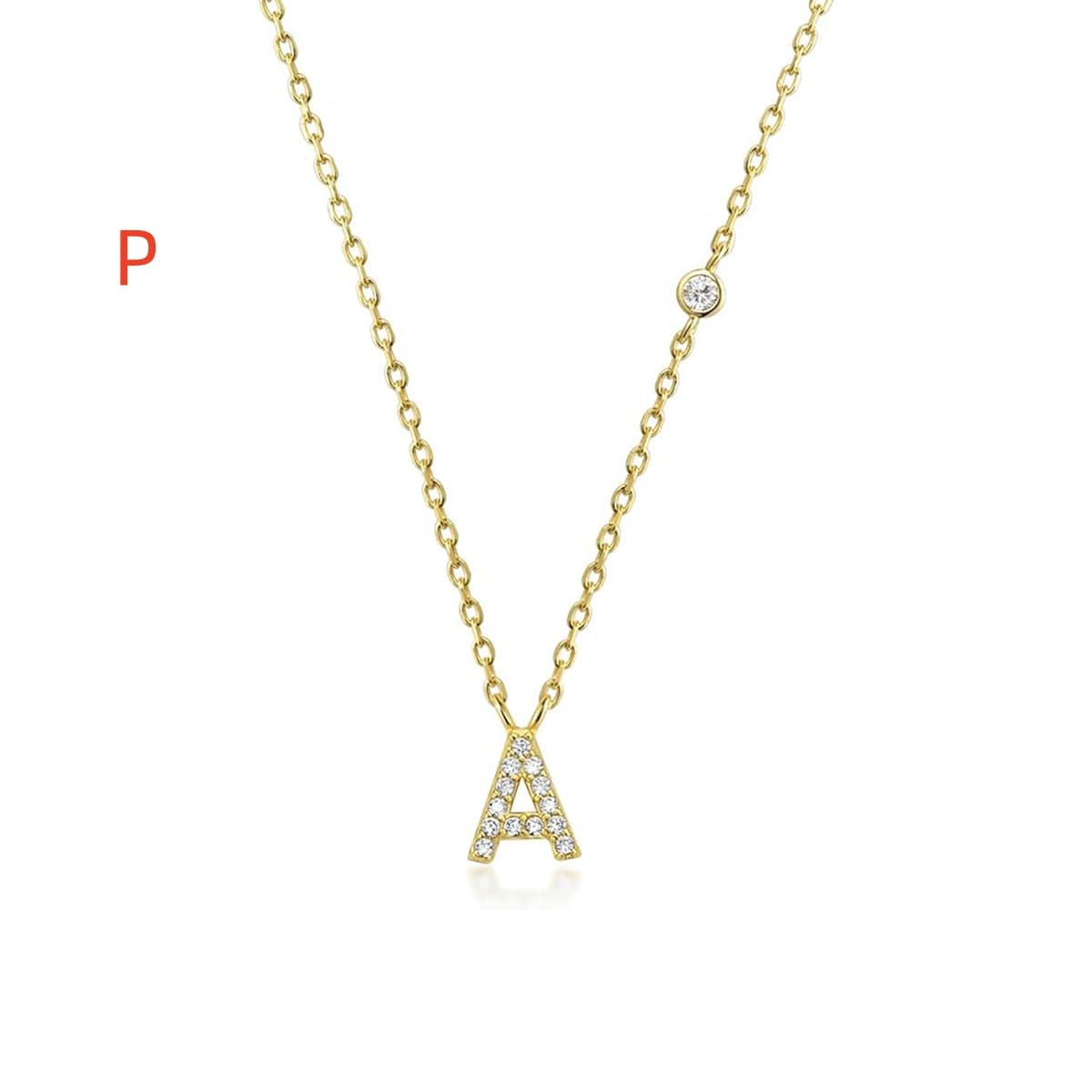 Fashion Jewelry Luxury Gold Color A-Z 26 Letters Necklace CZ Pendant For Women Cute Initials Name Necklace Fashion Party Wedding Jewelry Gift image 34