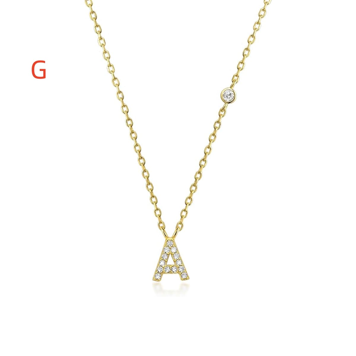 Fashion Jewelry Luxury Gold Color A-Z 26 Letters Necklace CZ Pendant For Women Cute Initials Name Necklace Fashion Party Wedding Jewelry Gift image 7