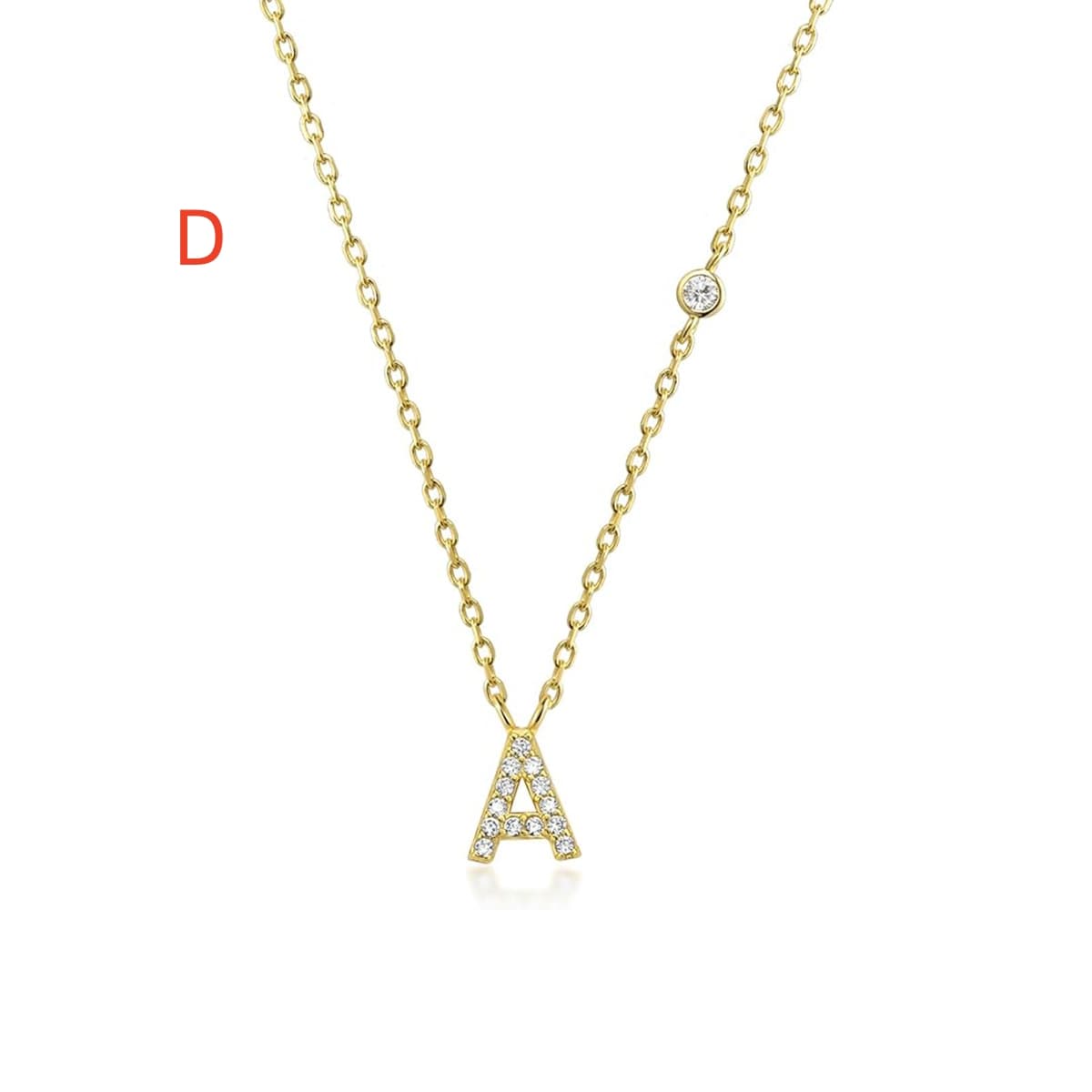 Fashion Jewelry Luxury Gold Color A-Z 26 Letters Necklace CZ Pendant For Women Cute Initials Name Necklace Fashion Party Wedding Jewelry Gift image 14