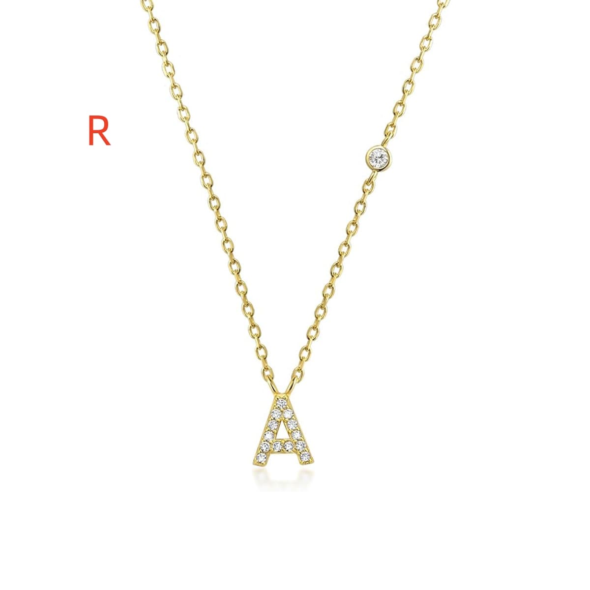 Fashion Jewelry Luxury Gold Color A-Z 26 Letters Necklace CZ Pendant For Women Cute Initials Name Necklace Fashion Party Wedding Jewelry Gift image 41