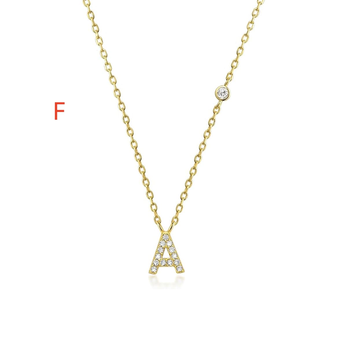 Fashion Jewelry Luxury Gold Color A-Z 26 Letters Necklace CZ Pendant For Women Cute Initials Name Necklace Fashion Party Wedding Jewelry Gift image 40