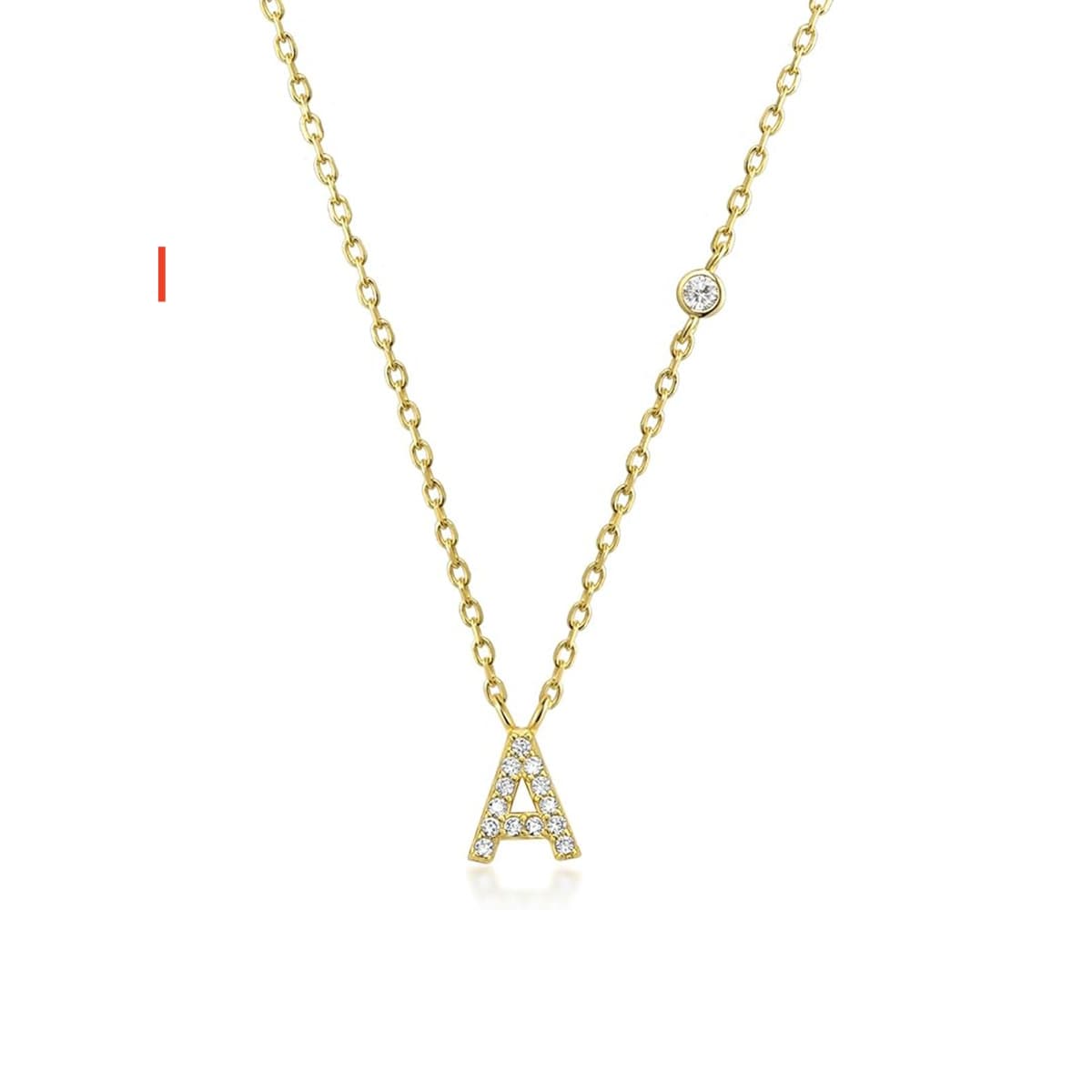 Fashion Jewelry Luxury Gold Color A-Z 26 Letters Necklace CZ Pendant For Women Cute Initials Name Necklace Fashion Party Wedding Jewelry Gift image 24