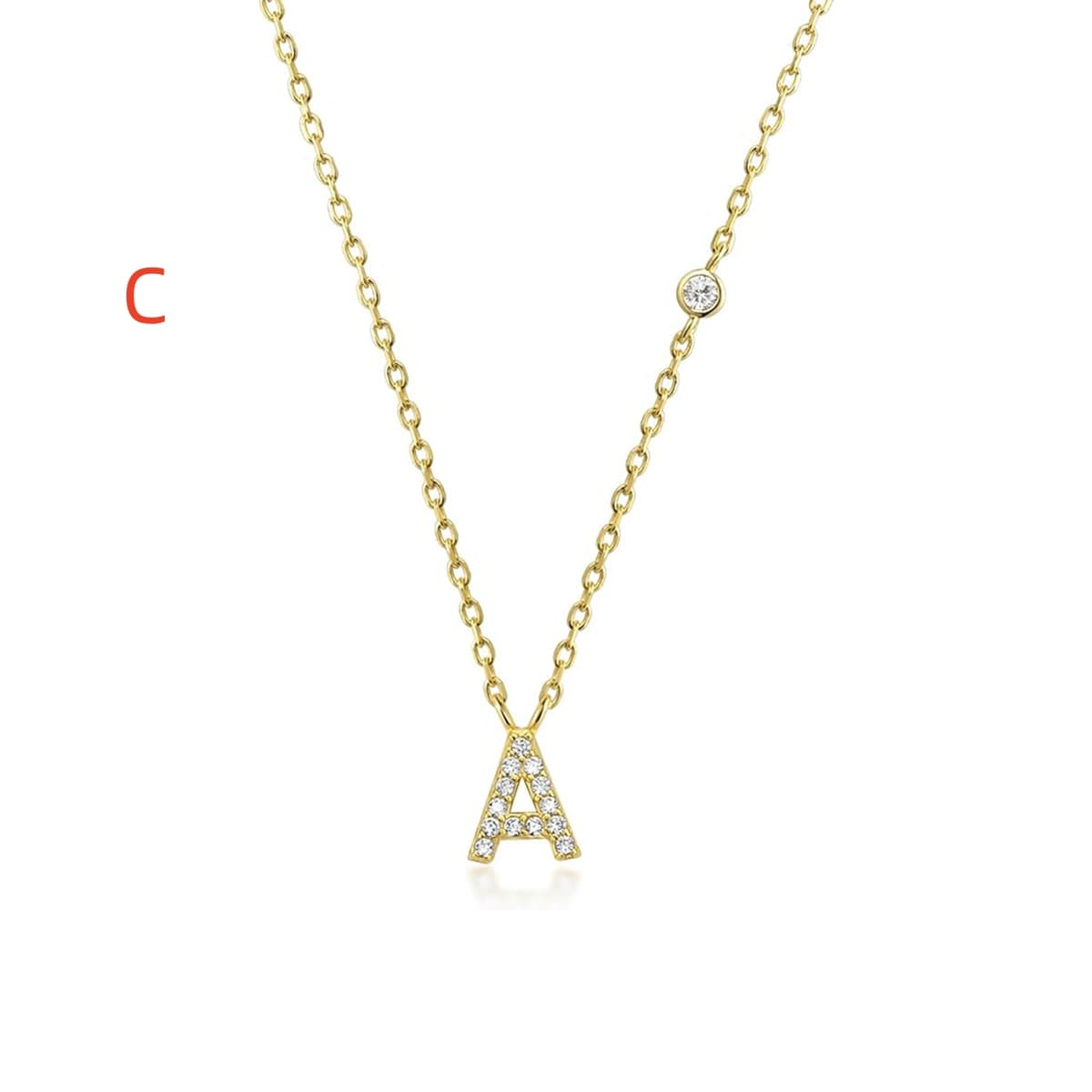 Fashion Jewelry Luxury Gold Color A-Z 26 Letters Necklace CZ Pendant For Women Cute Initials Name Necklace Fashion Party Wedding Jewelry Gift image 25