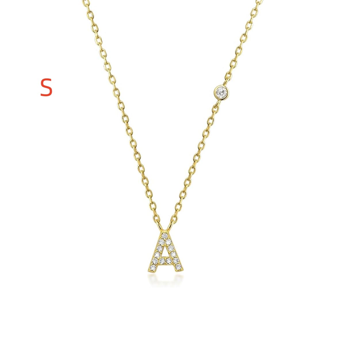 Fashion Jewelry Luxury Gold Color A-Z 26 Letters Necklace CZ Pendant For Women Cute Initials Name Necklace Fashion Party Wedding Jewelry Gift image 31